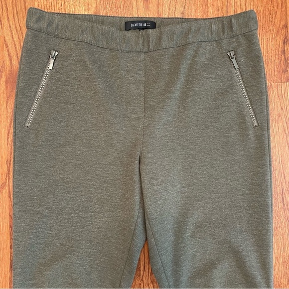 Lafayette 148 NY pull up zip pockets ankle pants size L - Picture 2 of 12